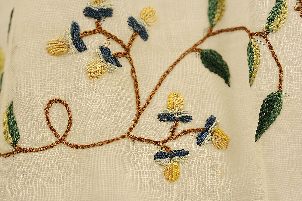 Ensemble, cotton, silk, probably European