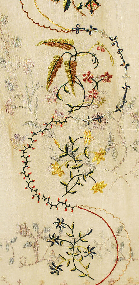 Ensemble, cotton, silk, probably European