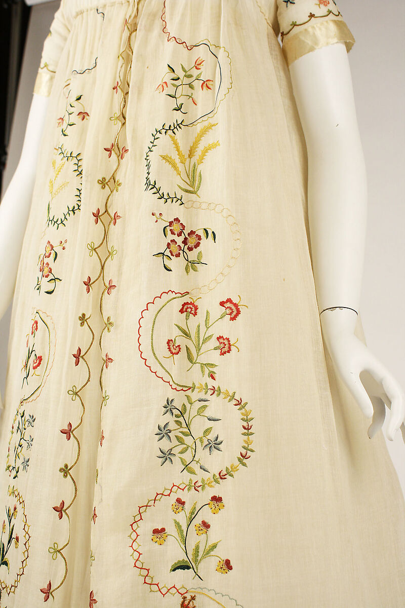 Ensemble, cotton, silk, probably European
