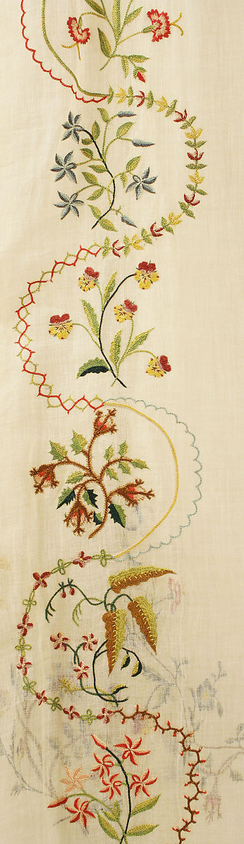 Ensemble, cotton, silk, probably European