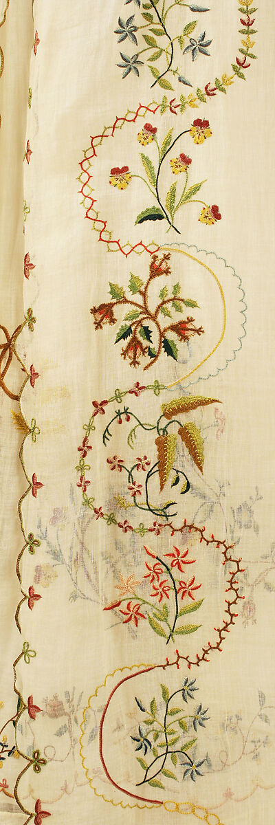 Ensemble, cotton, silk, probably European