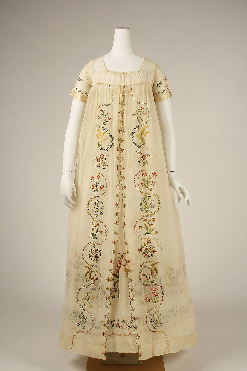 Ensemble, cotton, silk, probably European