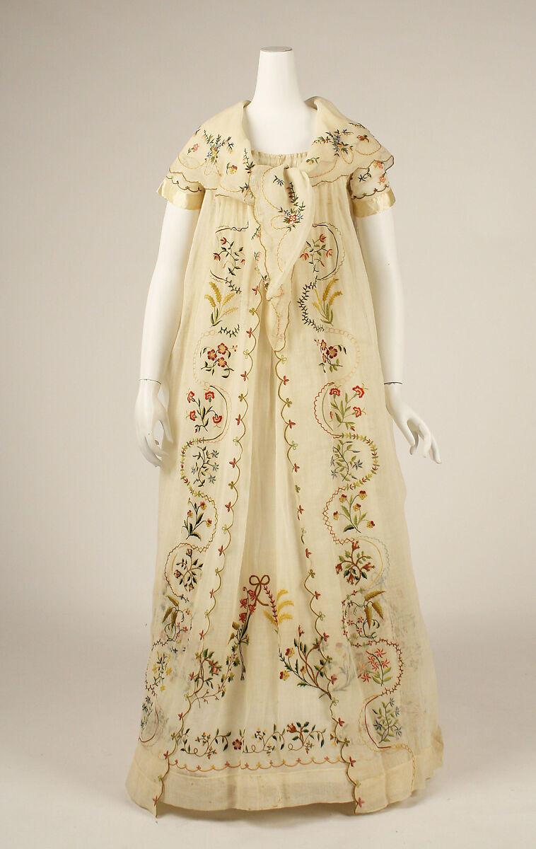 Ensemble, cotton, silk, probably European