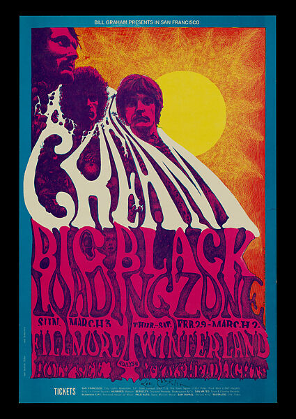 Cream, Big Black, & Loading Zone at the Fillmore Series, Lee Conklin, Paper 