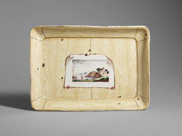 Tray, Lunéville  French, Tin-glazed earthenware, Lunéville (French, established 1728)
