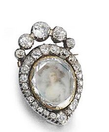 Duchess of Devonshire Portrait Diamond, Diamond and painted ivory