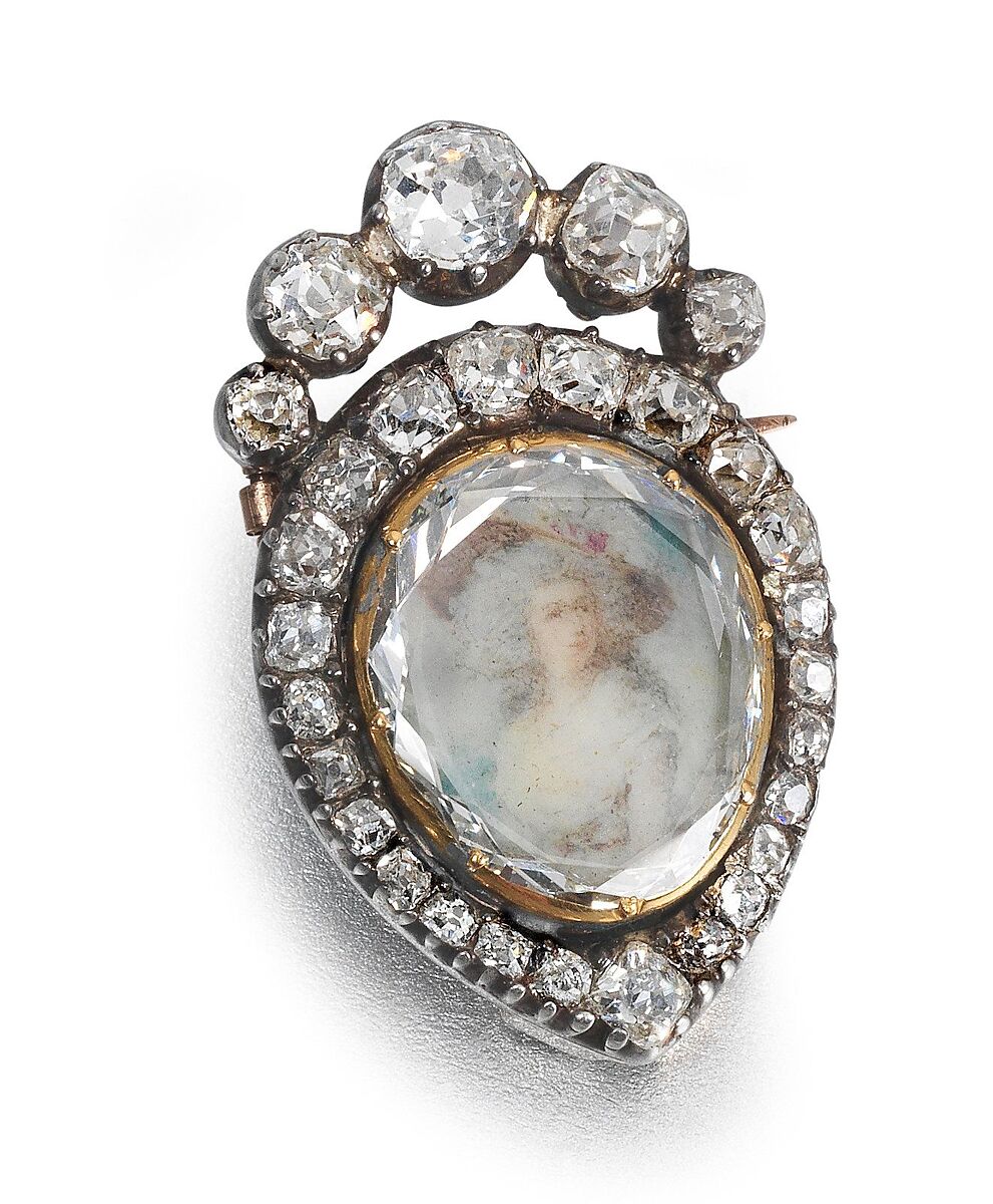 Duchess of Devonshire Portrait Diamond, Diamond and painted ivory