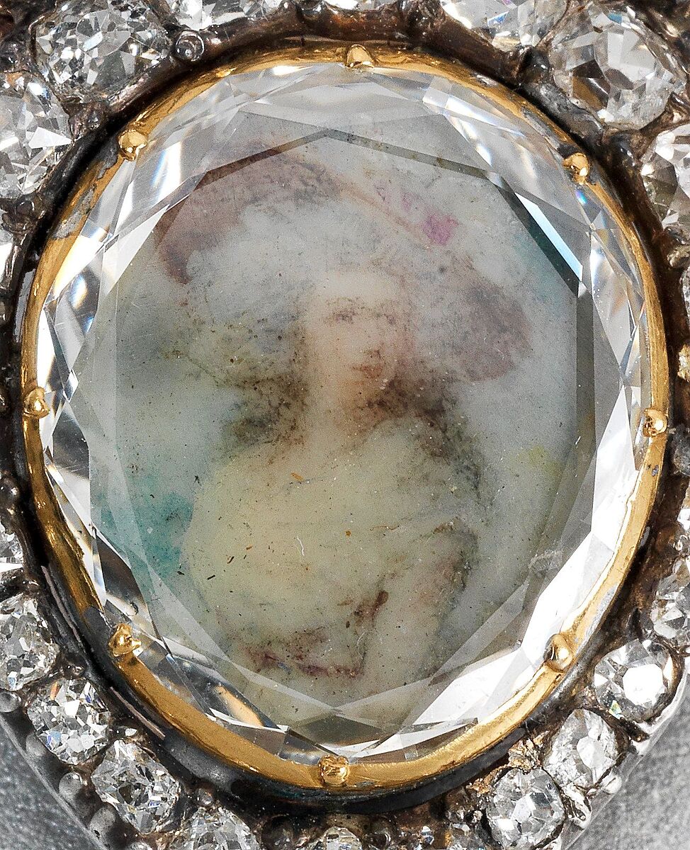 Duchess of Devonshire Portrait Diamond, Diamond and painted ivory
