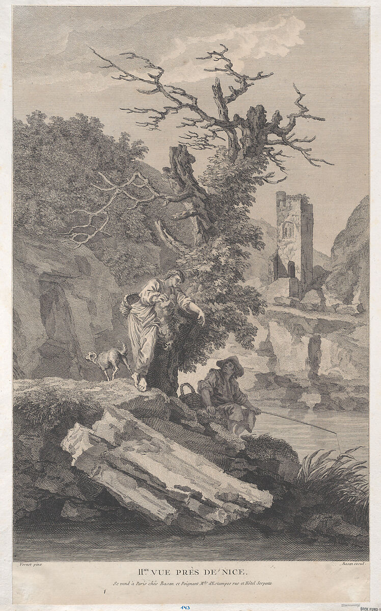 Second View Close to Nice, After Joseph Vernet (French, Avignon 1714–1789 Paris), Engraving 