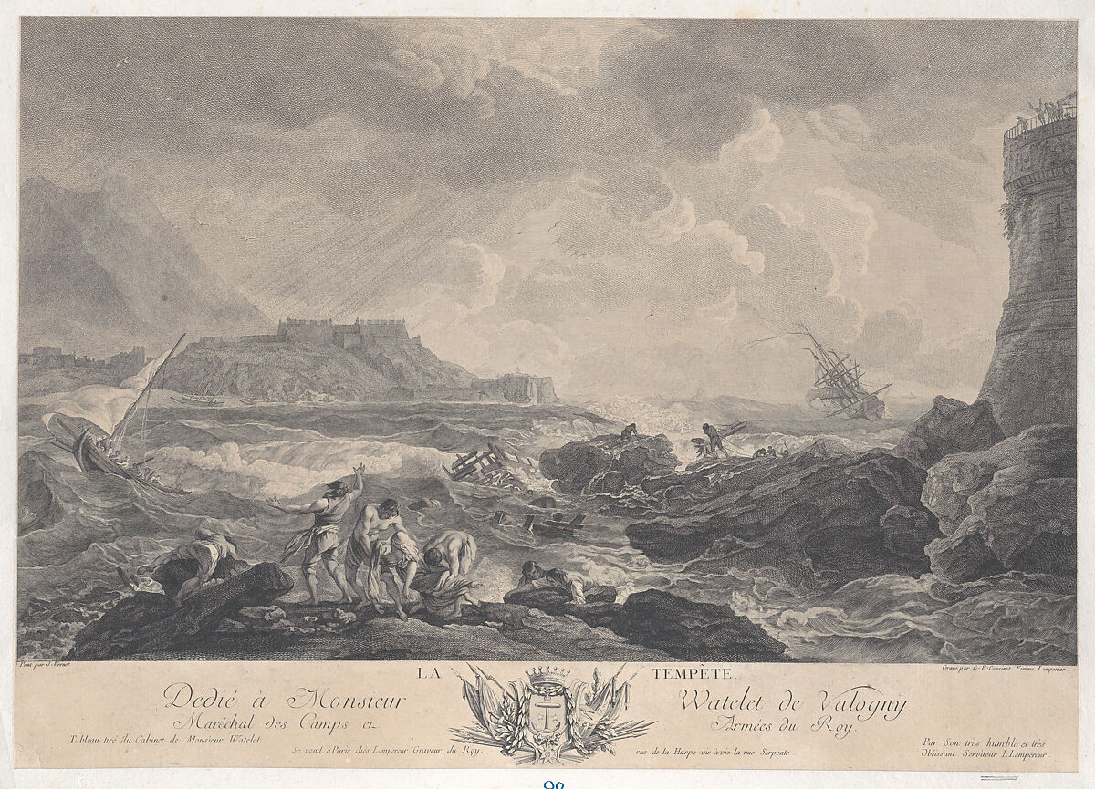 The Storm, After Joseph Vernet (French, Avignon 1714–1789 Paris), Engraving 