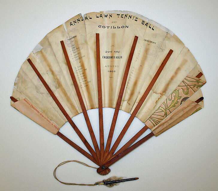 Fan, Yvette Guilbert (French, 1895–1944), paper, wood, silk, French