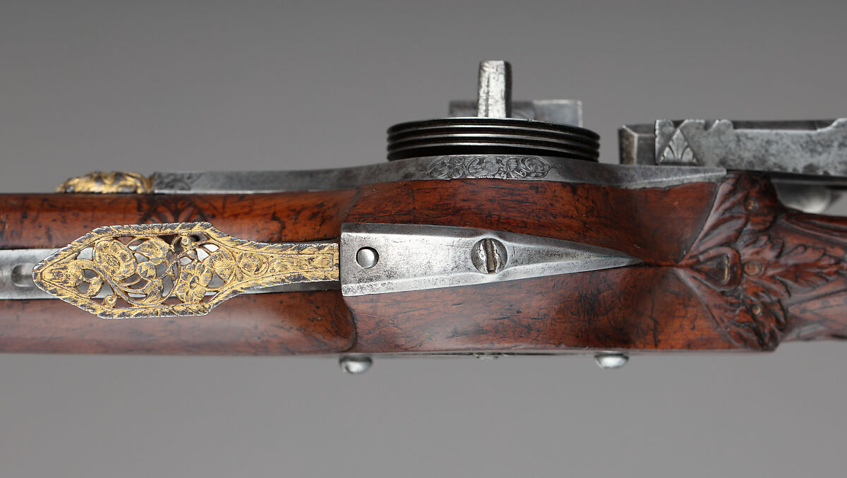 Wheellock Pistol, Pierre Cisteron (French, ca. 1589–1684), Steel, iron, silver, gold, wood (fruitwood, ebony), bone, French, Figeac