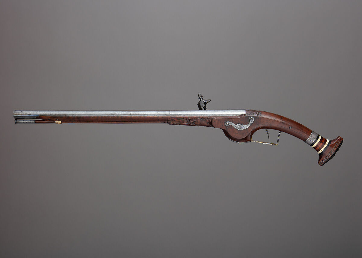 Wheellock Pistol, Pierre Cisteron (French, ca. 1589–1684), Steel, iron, silver, gold, wood (fruitwood, ebony), bone, French, Figeac