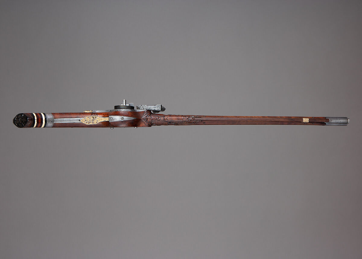 Wheellock Pistol, Pierre Cisteron (French, ca. 1589–1684), Steel, iron, silver, gold, wood (fruitwood, ebony), bone, French, Figeac