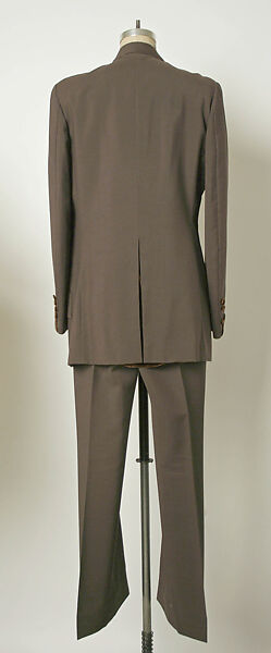 Evening suit, Peacock Fashions, synthetic fiber, wool, American or European