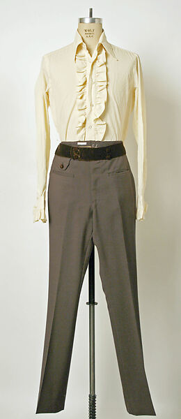 Evening suit, Peacock Fashions, synthetic fiber, wool, American or European