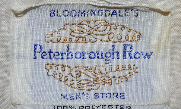 Evening suit, Peacock Fashions, synthetic fiber, wool, American or European