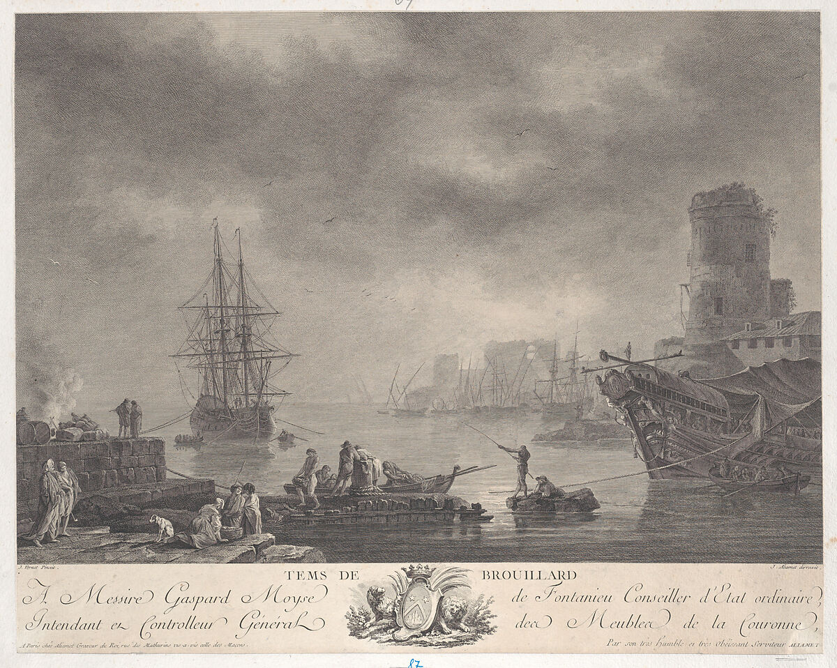 Foggy Weather, After Joseph Vernet (French, Avignon 1714–1789 Paris), Engraving; fifth state of five 