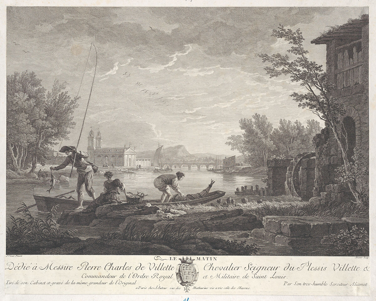 The Morning, After Joseph Vernet (French, Avignon 1714–1789 Paris), Engraving; third state of four 