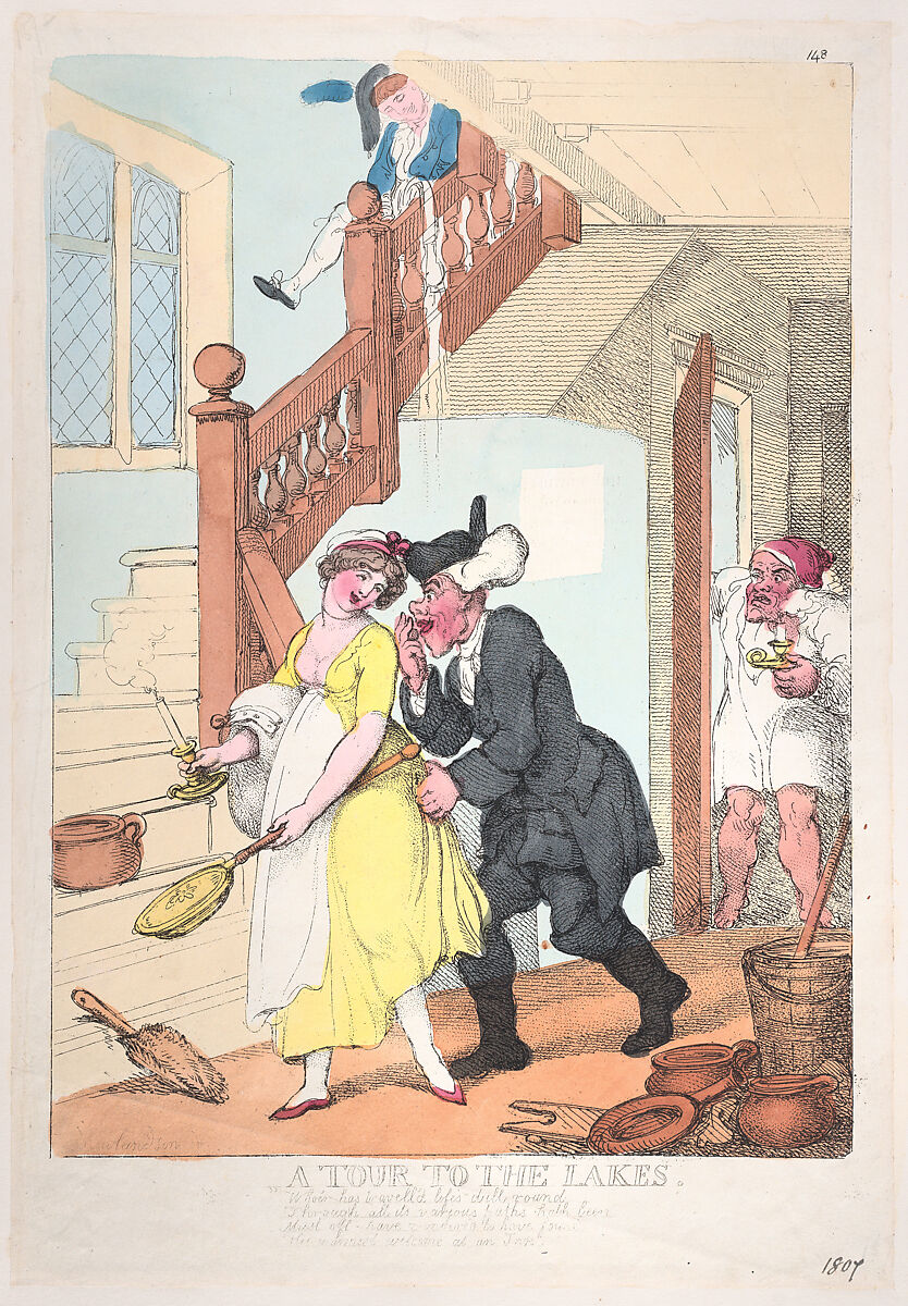 A Tour to the Lakes, Thomas Rowlandson (British, London 1757–1827 London), Hand-colored etching 