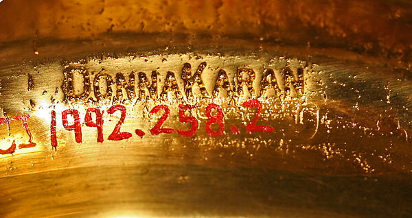 Belt, Donna Karan New York (American, founded 1985), leather, metal, American