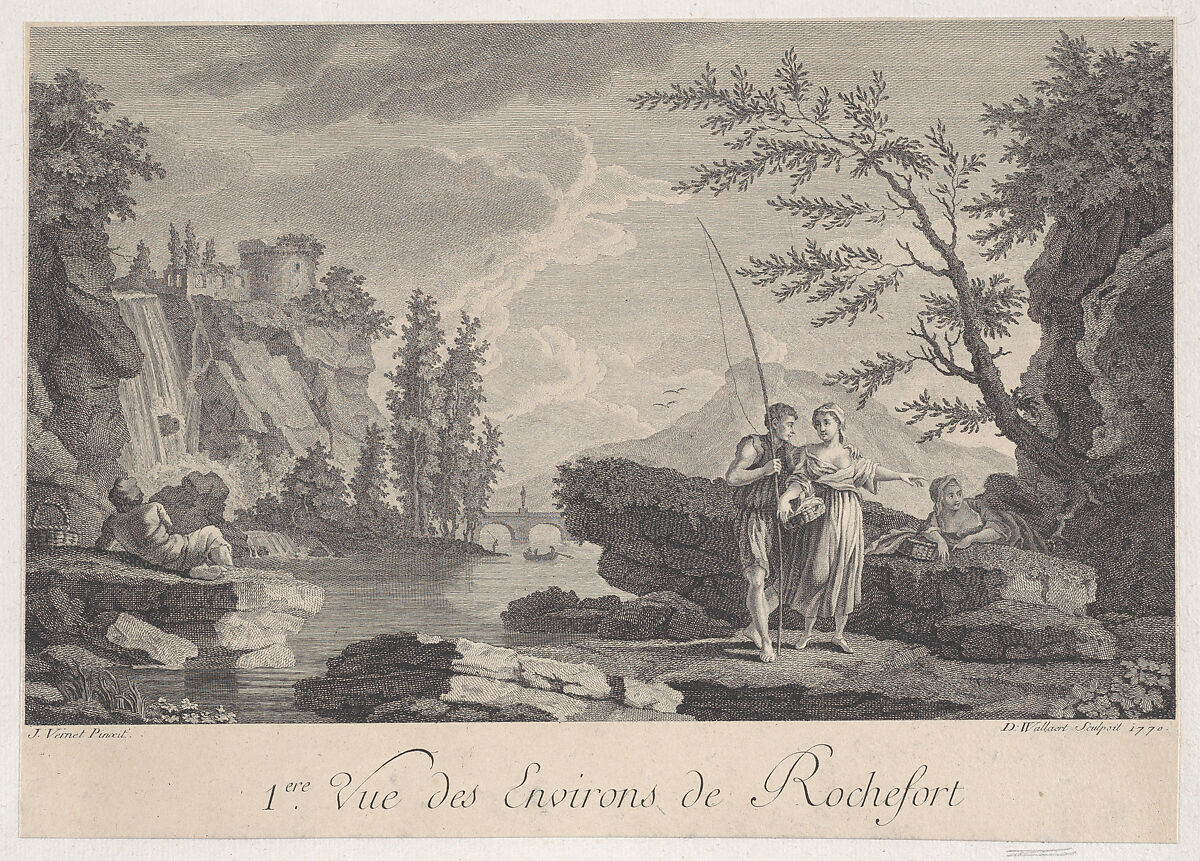 First View of the Surroundings of Rochefort, After Joseph Vernet (French, Avignon 1714–1789 Paris), Engraving 