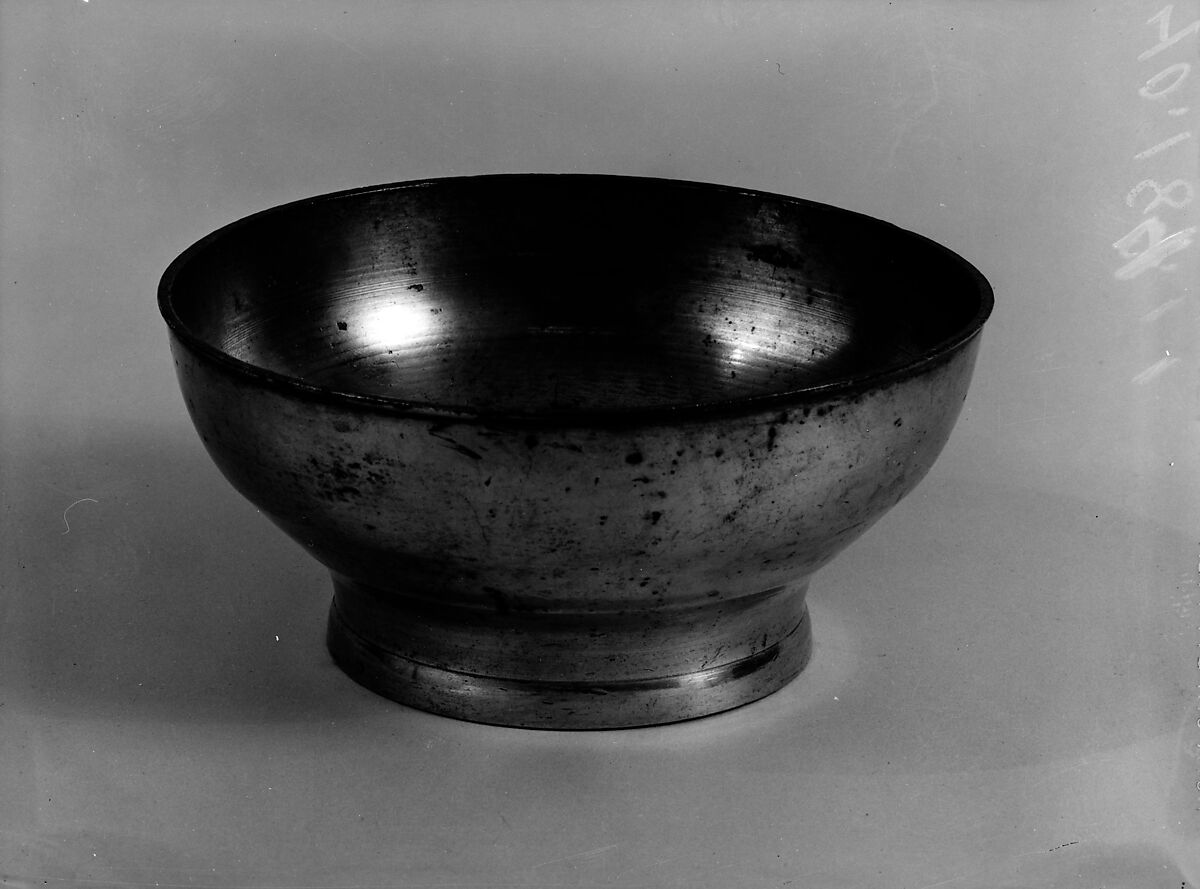 Bowl, Robert Palethorp Jr. (1797–1822), Pewter, American 