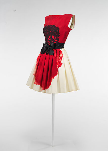 "Exploded Poppy", (a, b) Isaac Mizrahi (American, born 1961), cotton, silk, leather, American