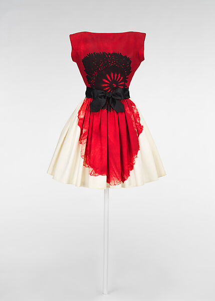 "Exploded Poppy", (a, b) Isaac Mizrahi (American, born 1961), cotton, silk, leather, American 