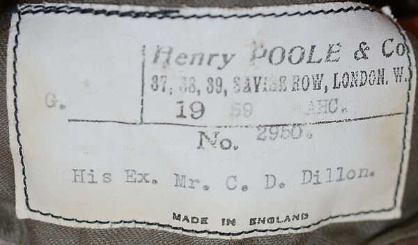 Coat, wool, fur (beaver and mink?), silver, British
