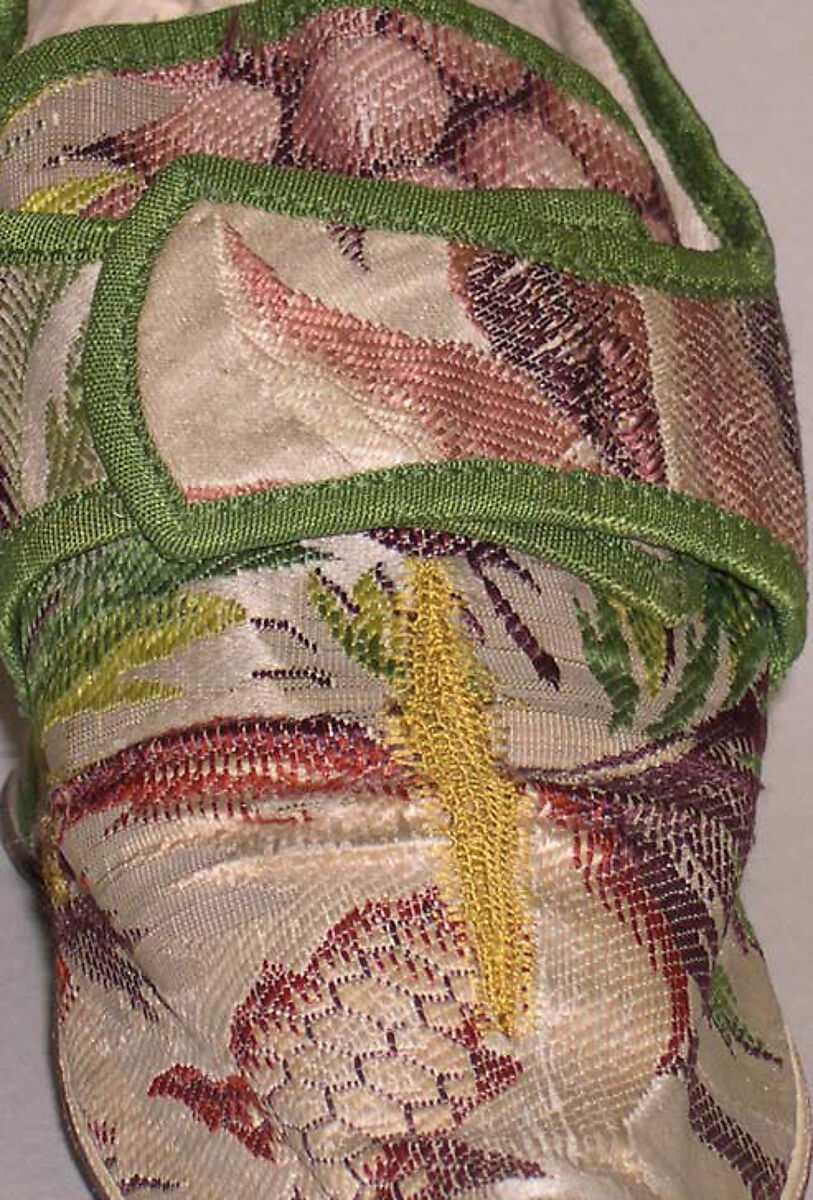 Shoes, silk, kid, British