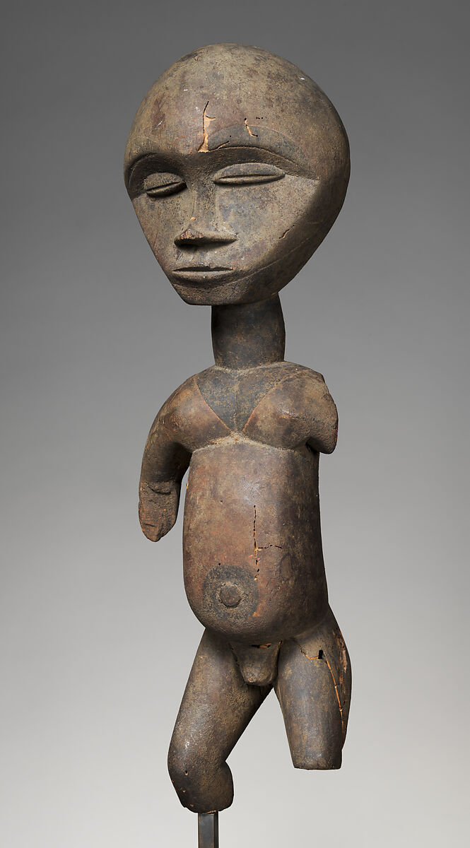 Ogbom dance crest fragment, Southern Ibibio artist, Wood, Ibibio peoples, Eket subgroup