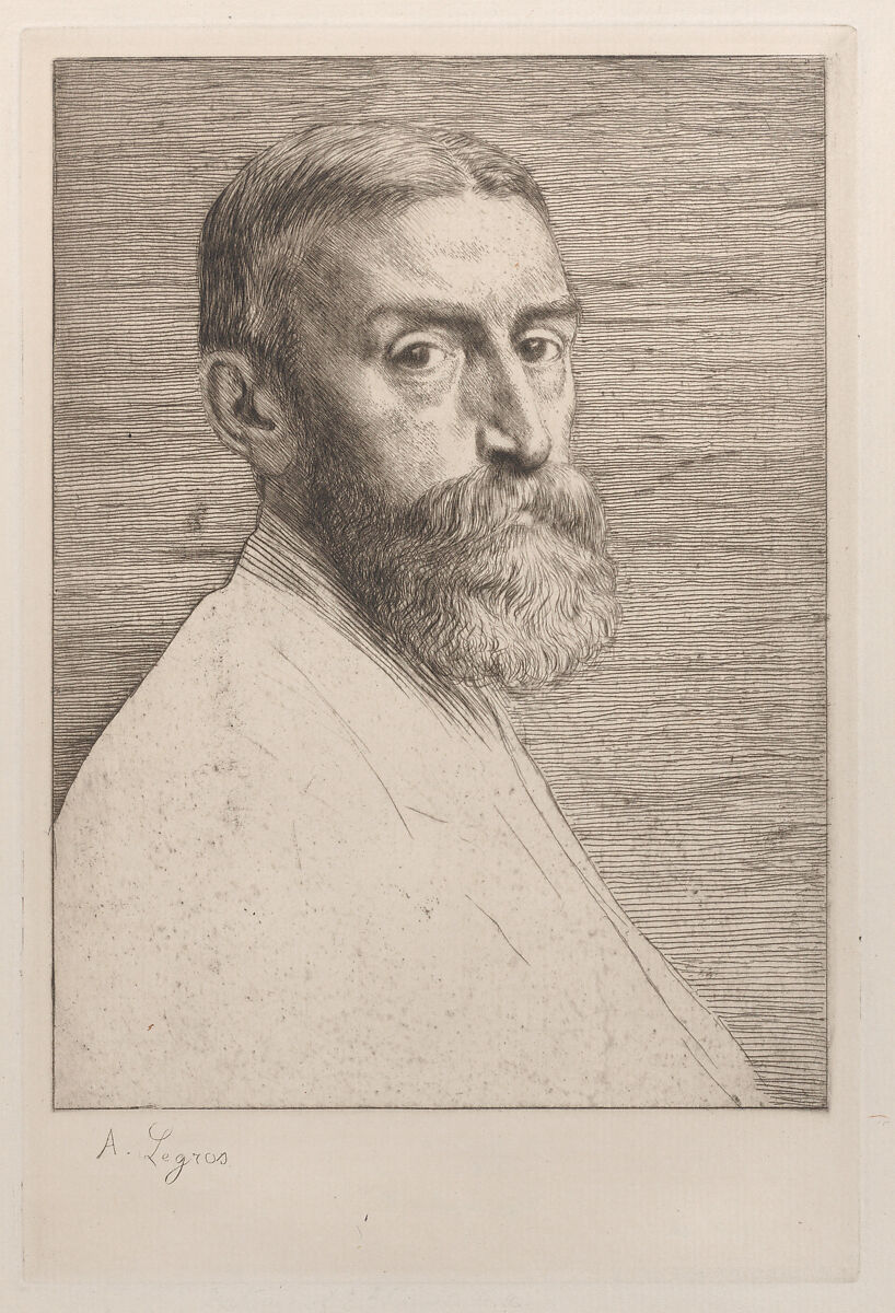 Portrait of Sir Edward John Poynter, from "The Portfolio", Alphonse Legros (French, Dijon 1837–1911 Watford, Hertfordshire), Etching 