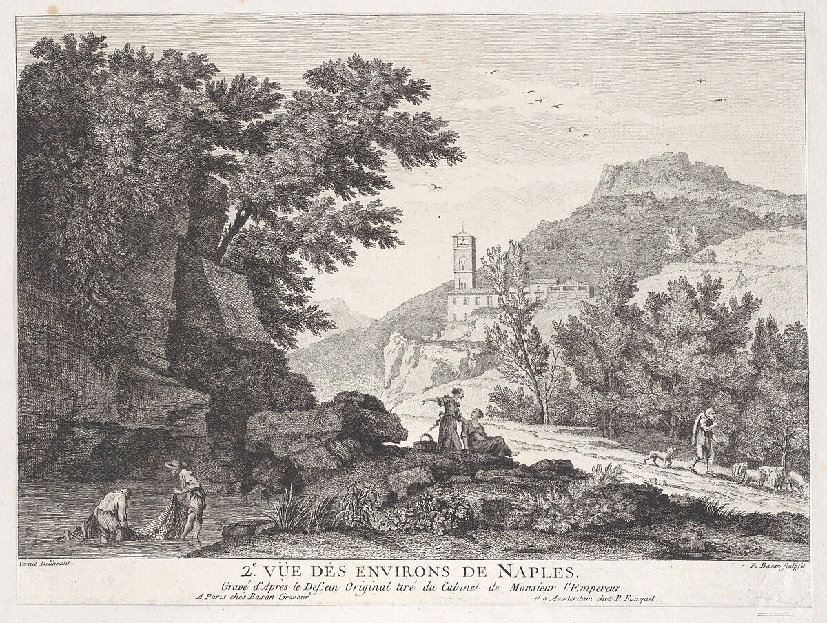 Deuxieme Vue des Environs de Naples, Pierre François Basan (French, Paris 1723–1797 Paris (?)), Engraving 