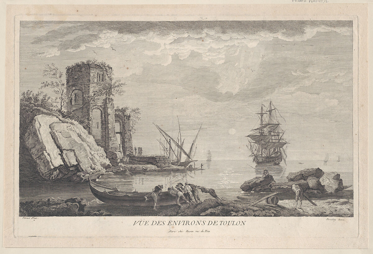 View of the Surroundings of Toulon, After Joseph Vernet (French, Avignon 1714–1789 Paris), Engraving 