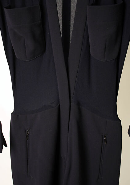 Ensemble, Donna Karan New York (American, founded 1985), (a,b) synthetic fiber; (c,d) suede, American