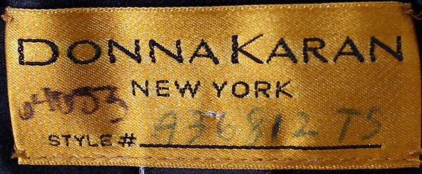 Ensemble, Donna Karan New York (American, founded 1985), (a,b) synthetic fiber; (c,d) suede, American