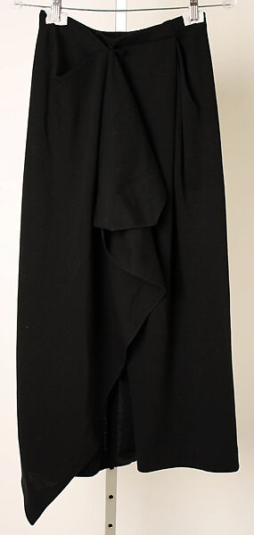 Ensemble, Donna Karan New York (American, founded 1985), (a–c) wool; (d,e) suede, American