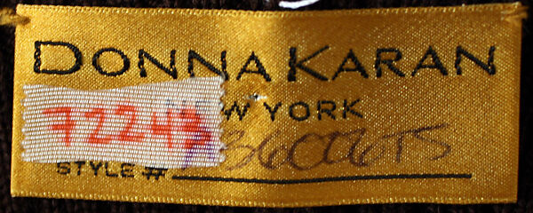 Ensemble, Donna Karan New York (American, founded 1985), (a) leather, wool; (b) wool; (c,d) suede, American