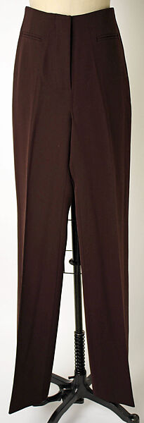 Ensemble, Donna Karan New York (American, founded 1985), (a) leather, wool; (b) wool; (c,d) suede, American