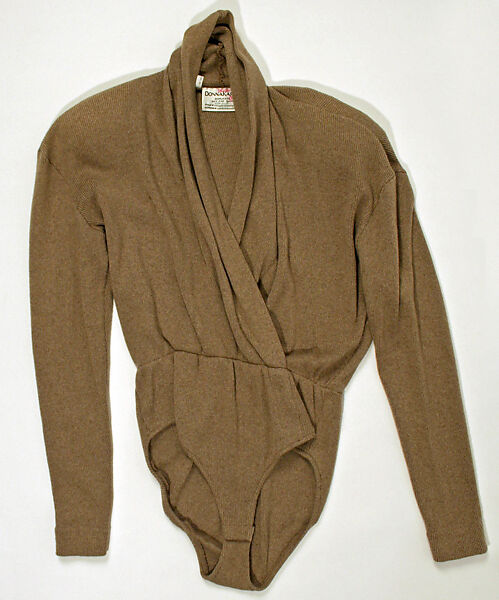 Ensemble, Donna Karan New York (American, founded 1985), (a–d) wool; (e) synthetic fiber; (f) alligator skin, brass; (g, h) suede, American