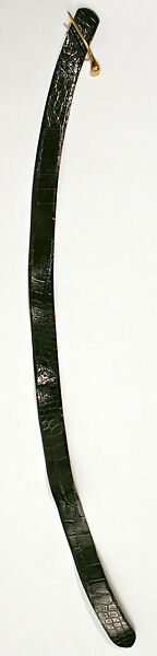 Ensemble, Donna Karan New York (American, founded 1985), (a–d) wool; (e) synthetic fiber; (f) alligator skin, brass; (g, h) suede, American