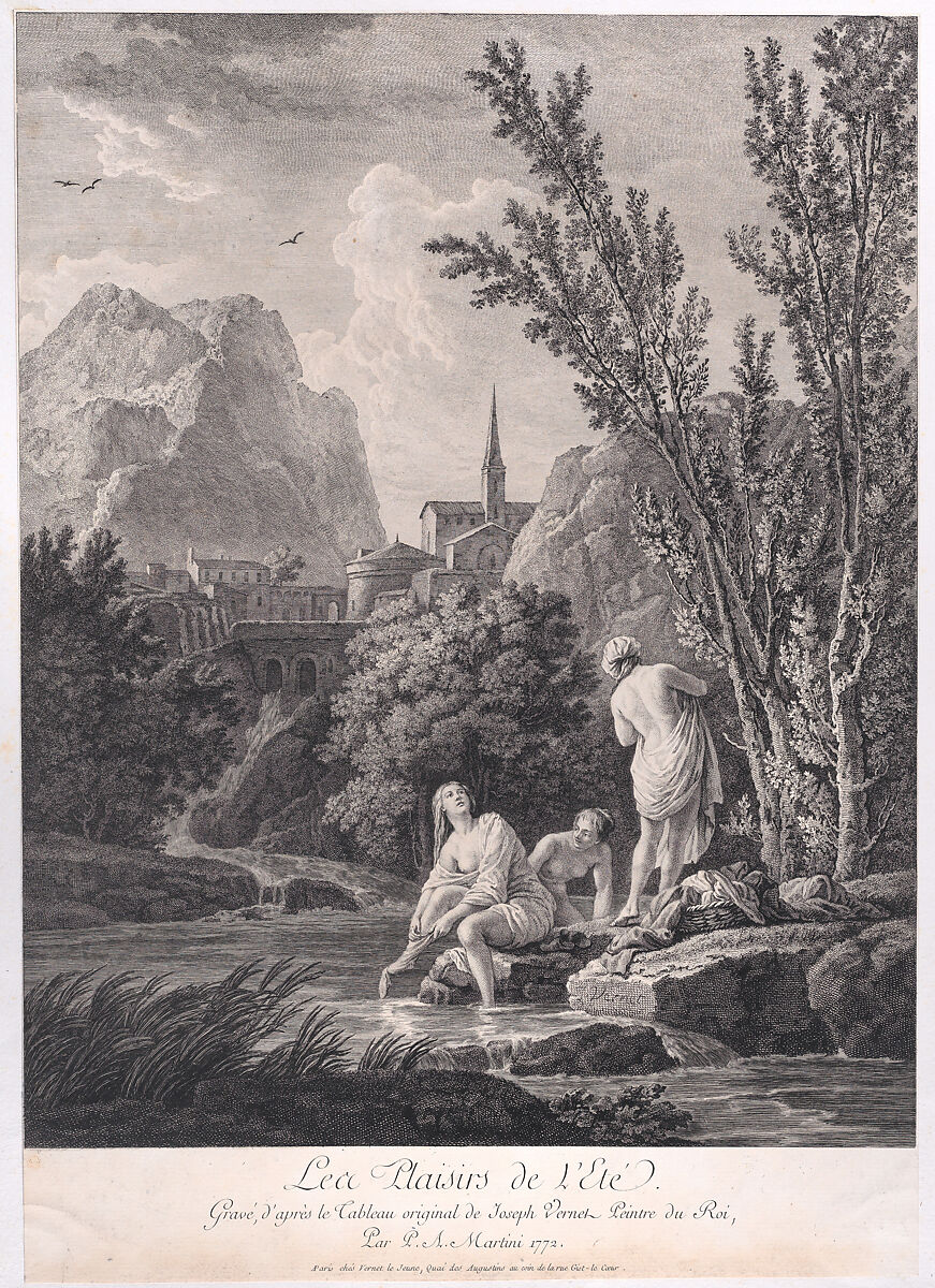 The Delights of Summer, After Joseph Vernet (French, Avignon 1714–1789 Paris), Engraving 