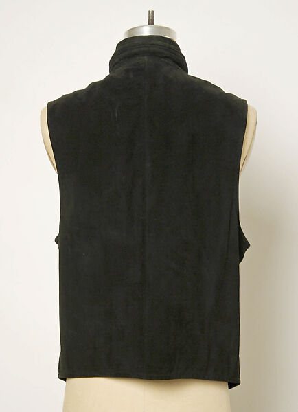 Ensemble, Donna Karan New York (American, founded 1985), (a, c) wool; (b) suede; (d, e) leather, American