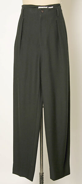 Ensemble, Donna Karan New York (American, founded 1985), (a, c) wool; (b) suede; (d, e) leather, American