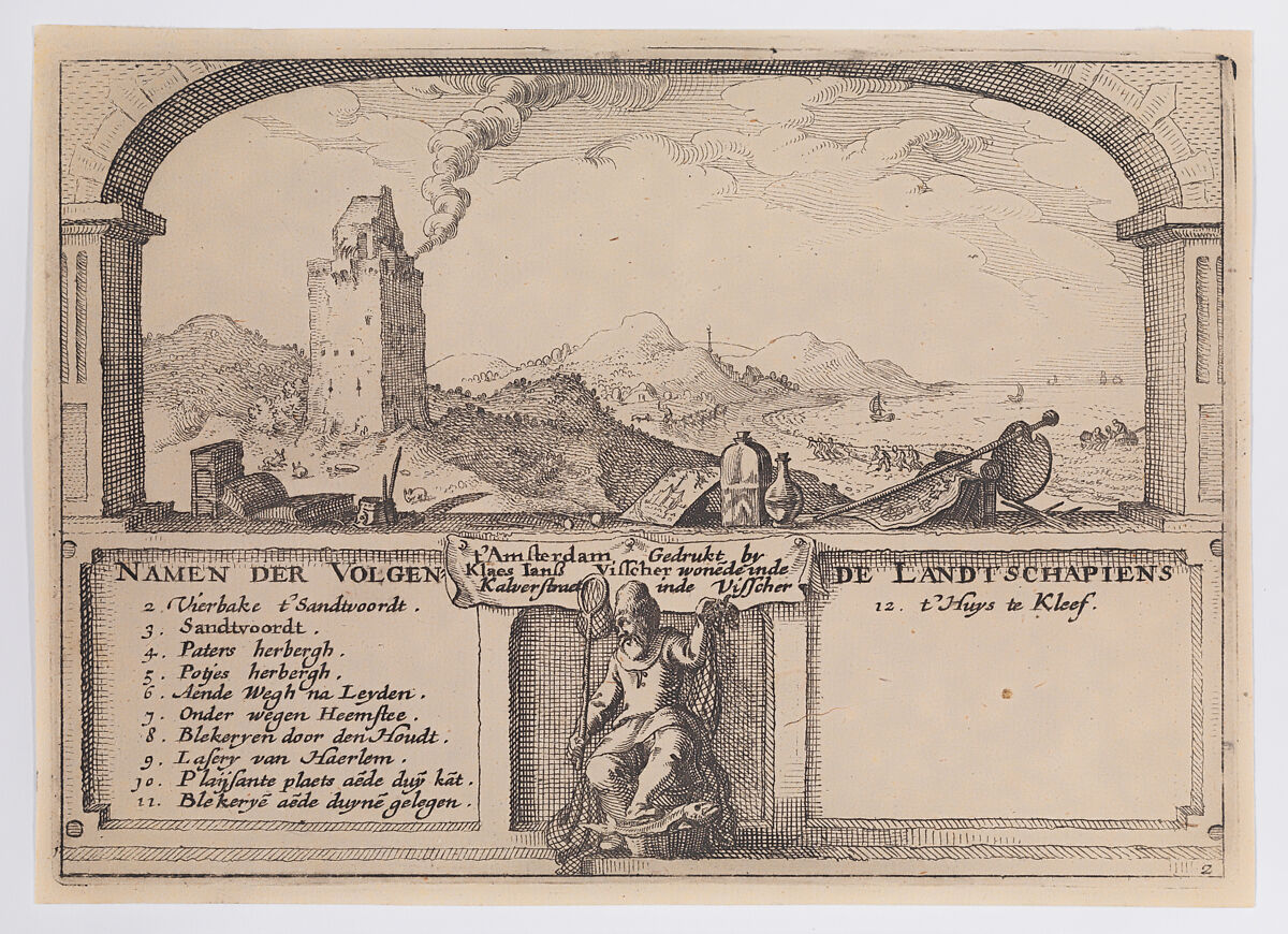 Views of the Surroundings of Haarlem (Beschryvinge ende lof der stad Haerlem in Holland. In rijm bearbeyd: ende met veele oude ende nieuwe stucken buyten dicht uyt verscheyde kroniken, handvesten, brieven, memorien ofte geheugenissen ende diergelijke schriften verklaerd ende bevestigd), Claes Jansz. Visscher (Dutch, Amsterdam 1586–1652 Amsterdam), Engravings and etchings