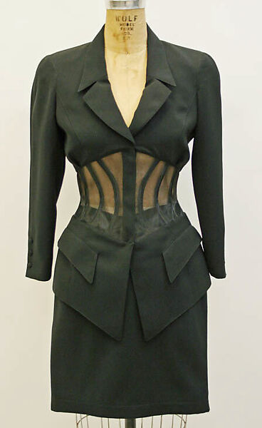 Suit, Mugler (French, founded 1974), polyester, nylon, French 