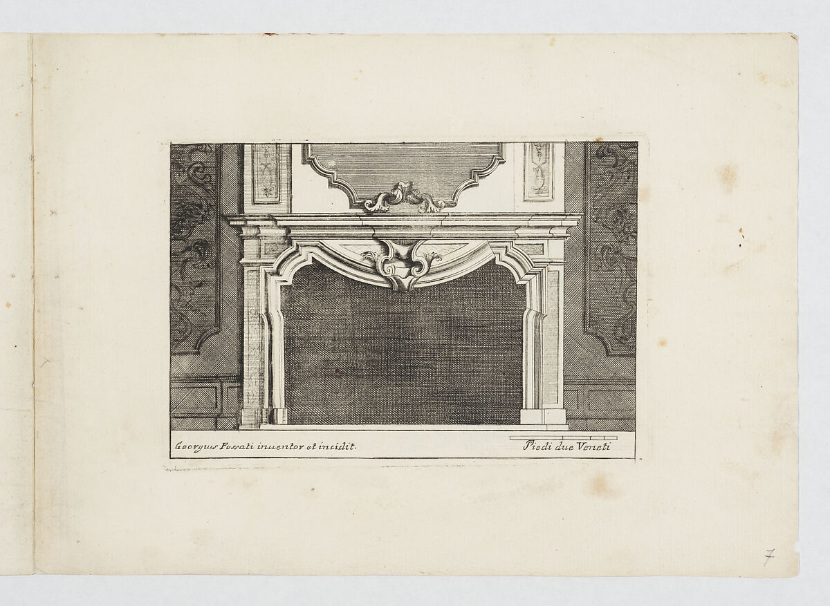 Varij Disegni de Camini de Gabineti [sic], Giorgio Fossati (Italian, Morcote 1705–1785 Venice), Etching