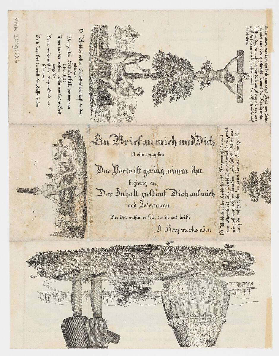 A Letter to Me and You (Memento Mori), Anonymous, German, 19th century, Lithograph