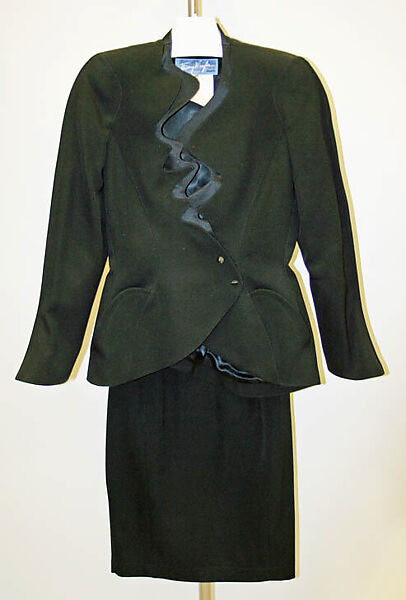 Suit, Mugler (French, founded 1974), wool, silk, French 